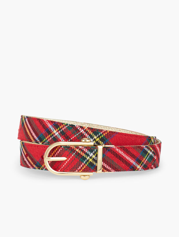 Reversible Tartan Plaid Belt