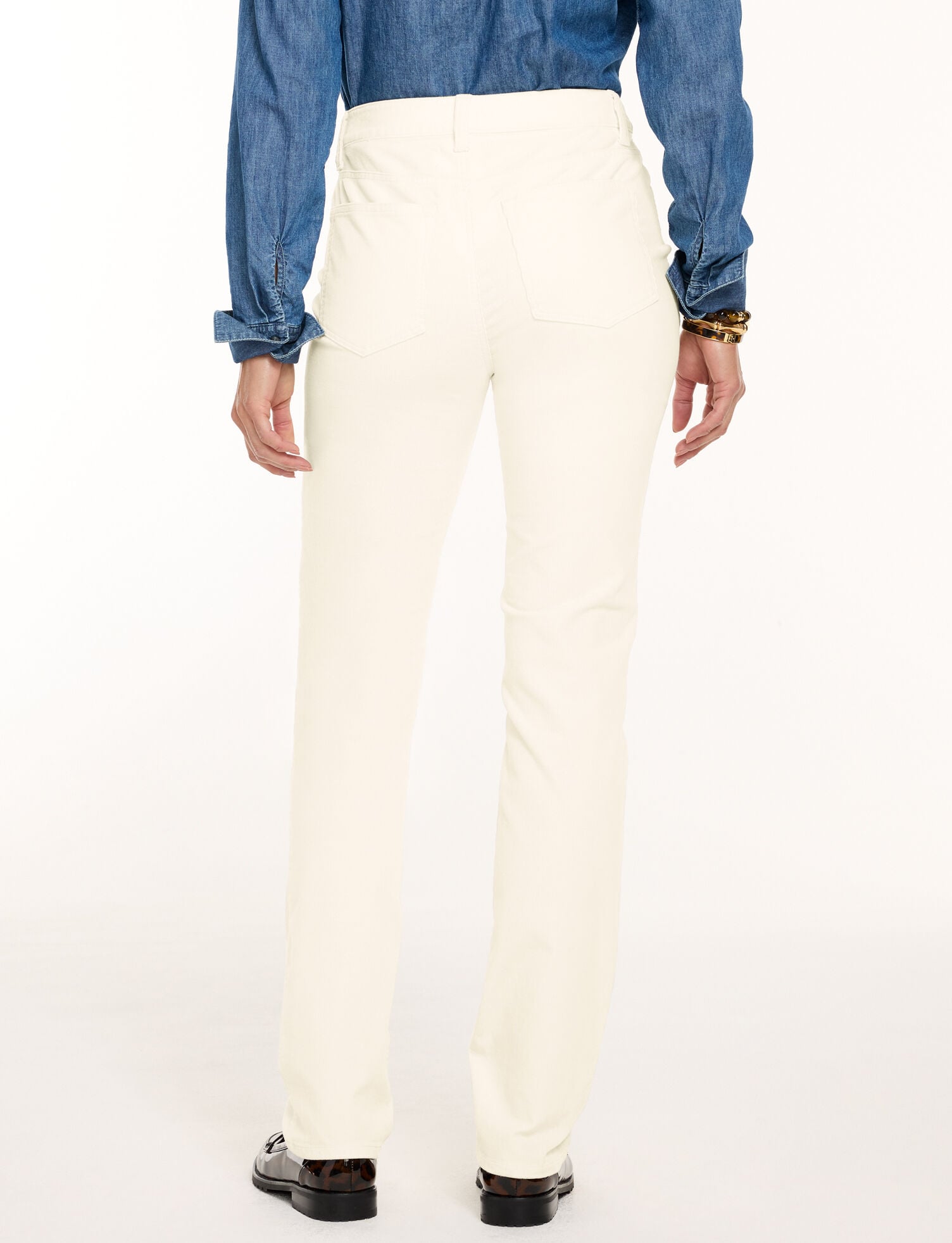 Stretch Corduroy Straight Leg Pants
