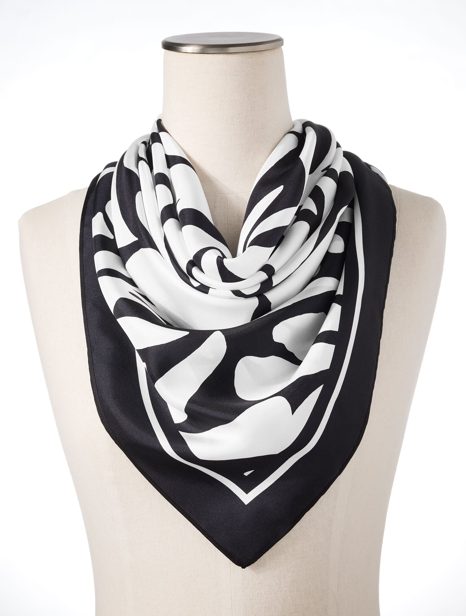 Abstract Floral Square Scarf