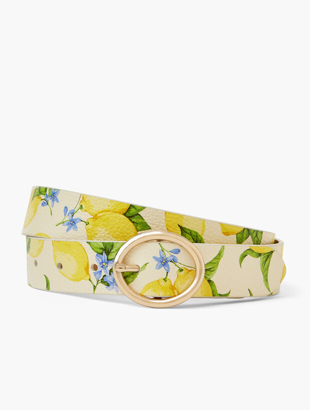 Printed Pebble Belt - Lemon Blossom