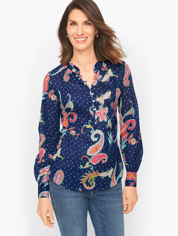 Band Collar Popover - Twinkle Paisley