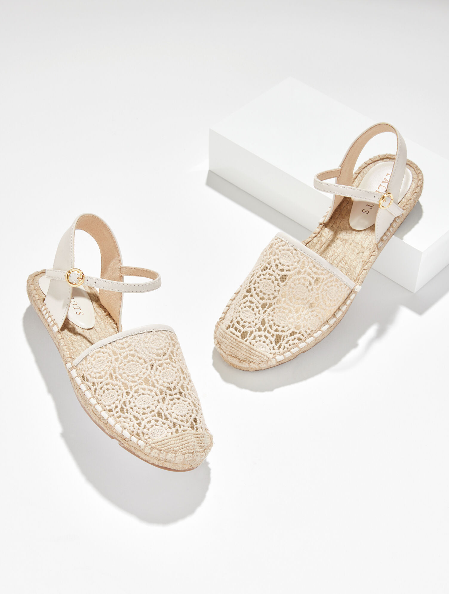 Izzy d&rsquo;Orsay Crochet Espadrille Sandals