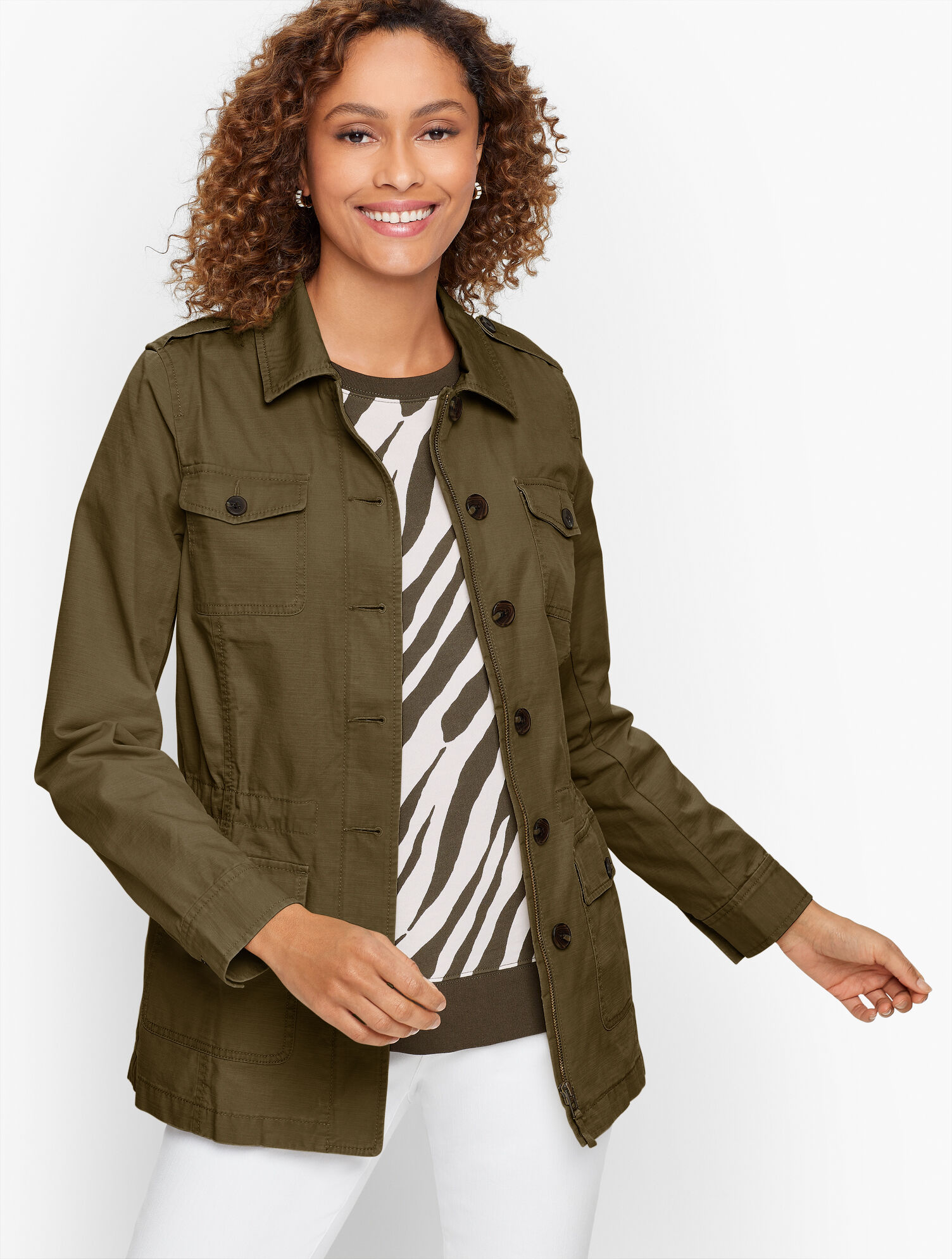 Waxed Canvas Jacket Womens Field Jacket Field Jacket In Green