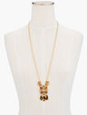 Tortoise &amp; Crystal Long Necklace