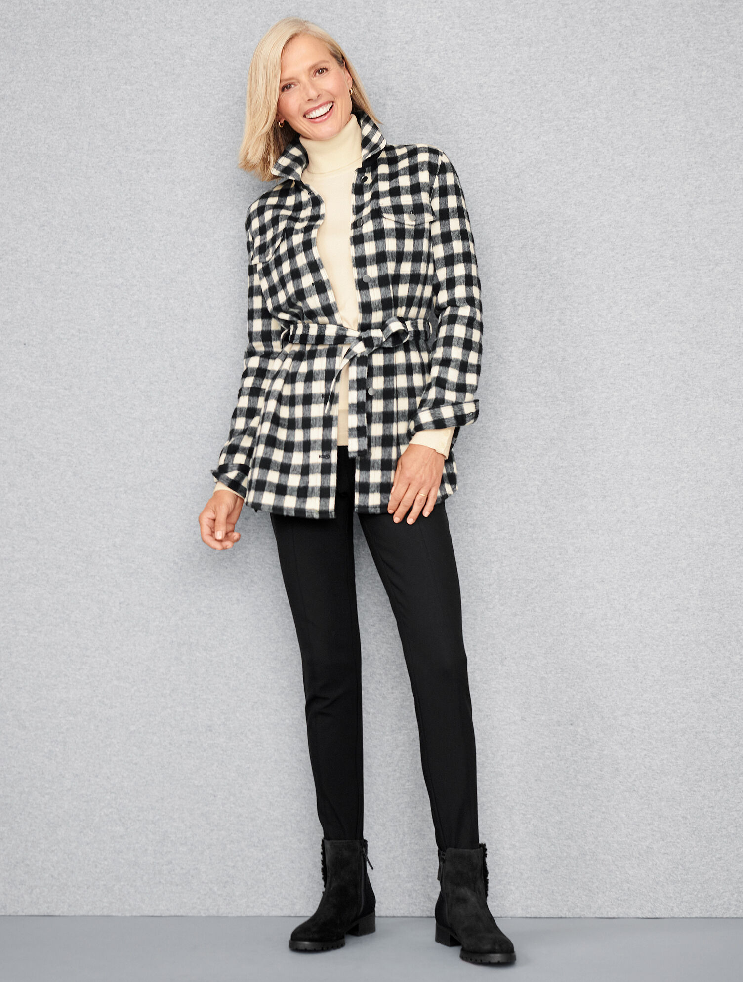 Cotton Blend Turtleneck