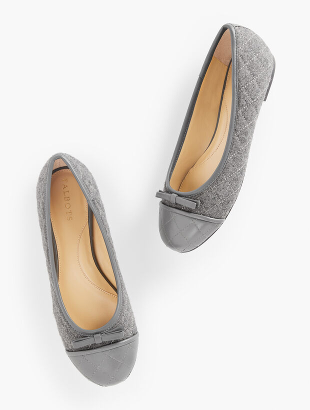 Blair Cap Toe Ballet Flats Quilted Talbots