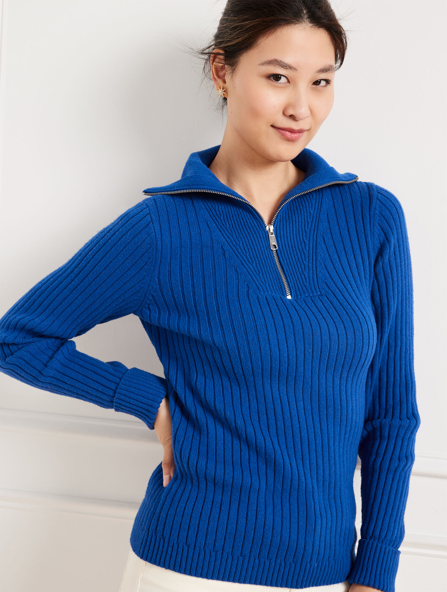 Half-Zip Mockneck Sweater