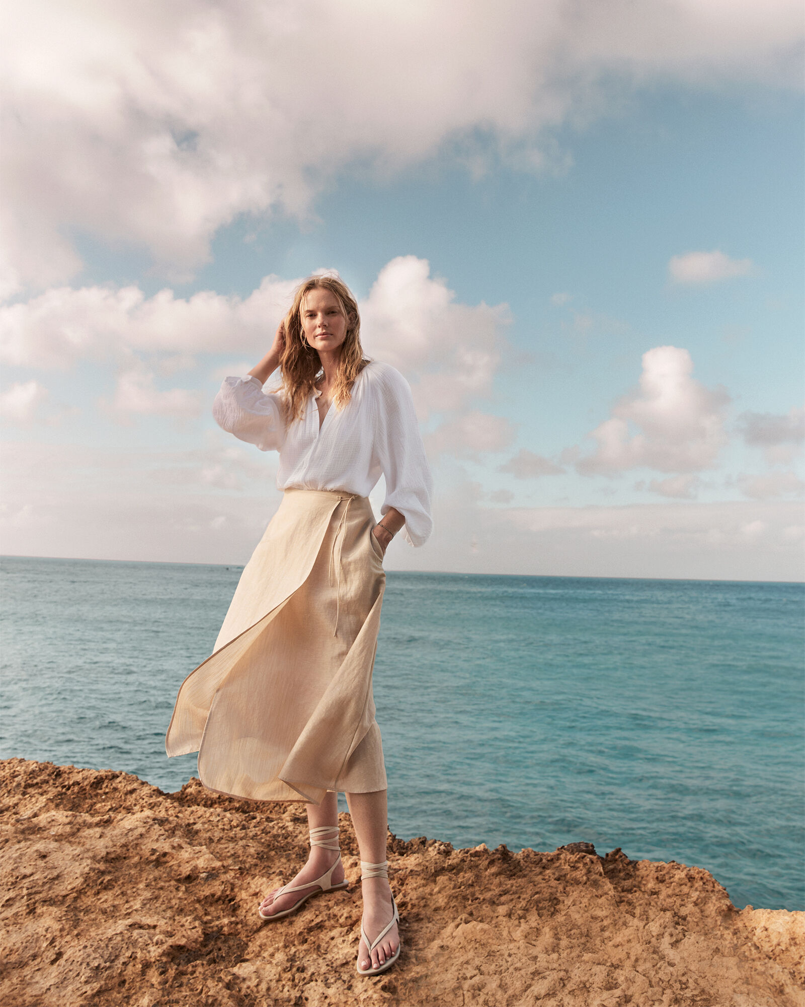 Organic Cotton Linen Wrap Skirt | Haven Well Within