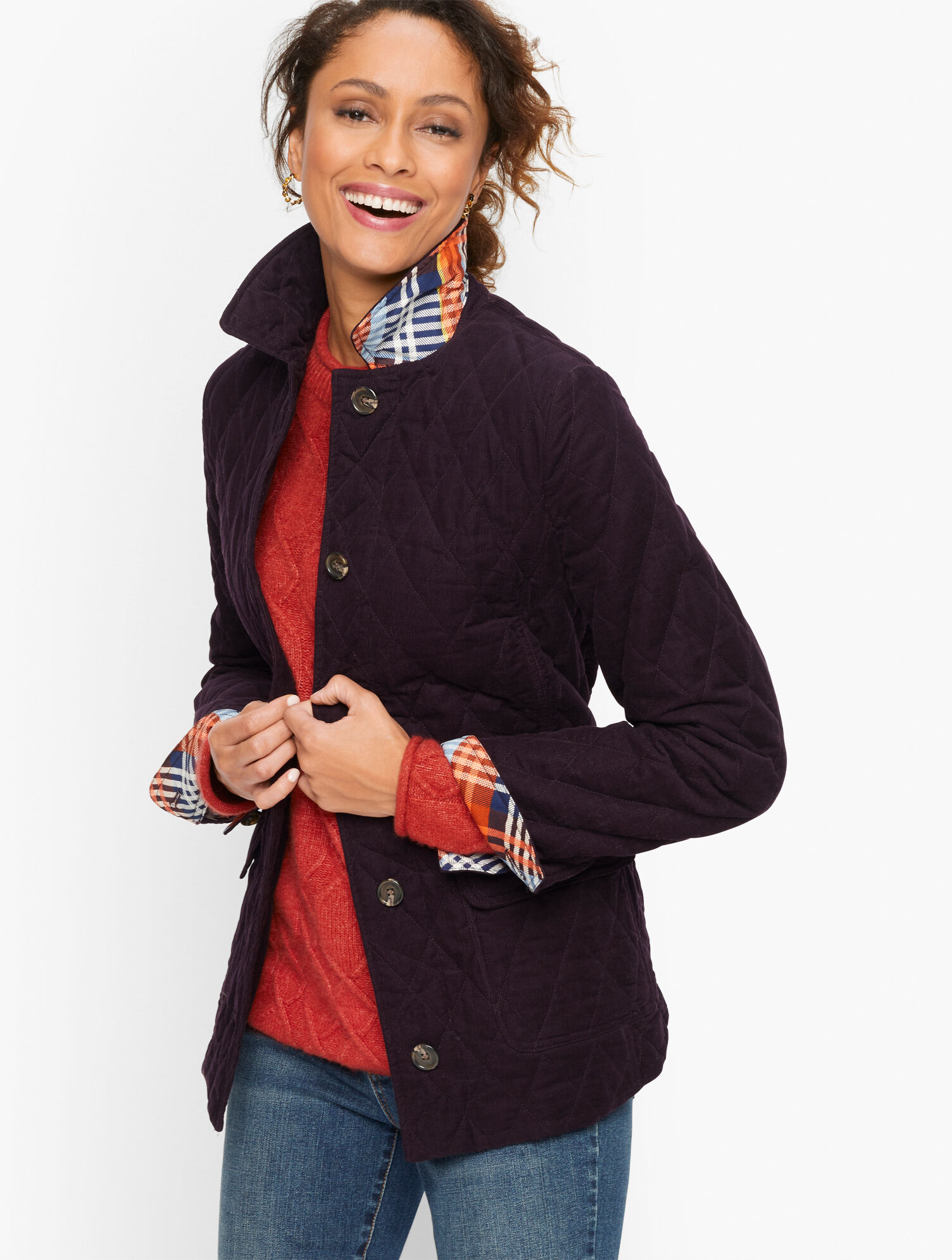 Quilted Corduroy Coat