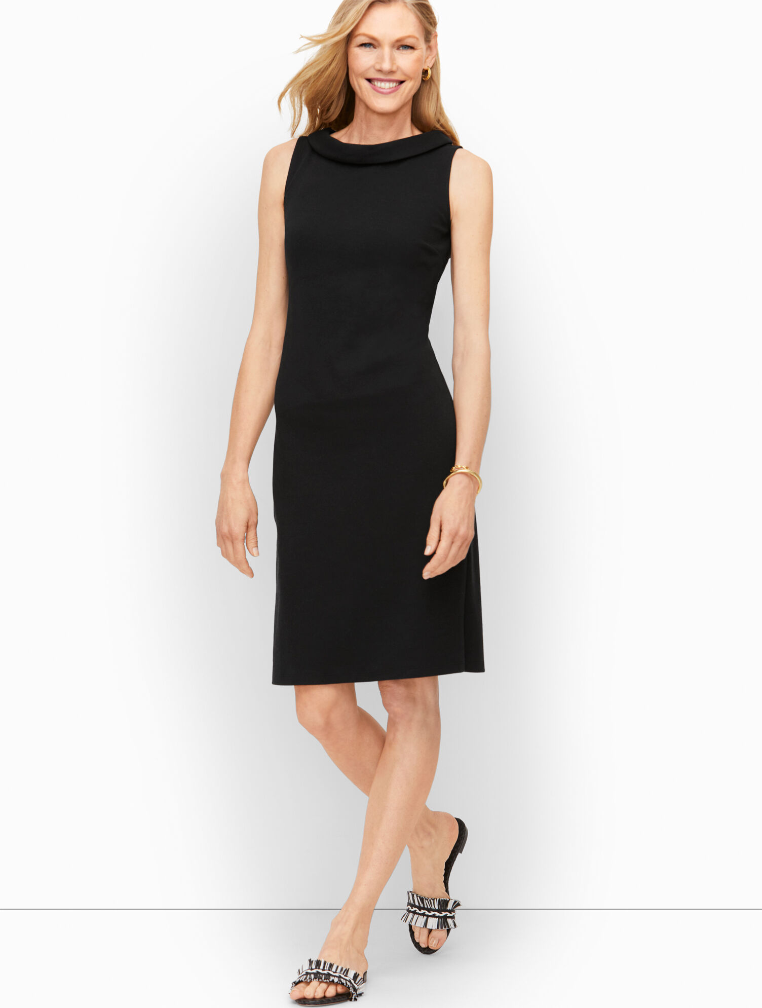 Mockneck Knit Shift Dress | Talbots
