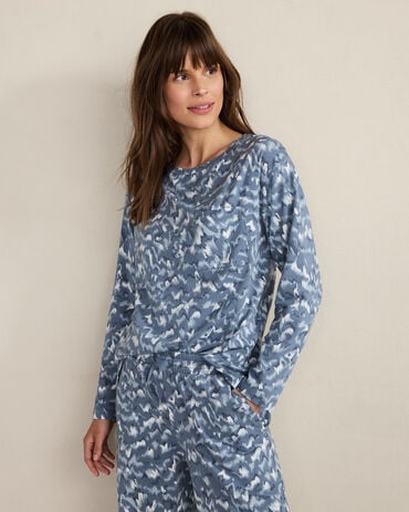 Organic Cotton Jersey Wave Pajama Shirt