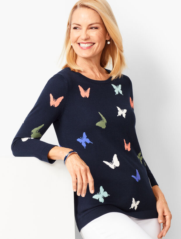 Butterfly Jacquard Sweater