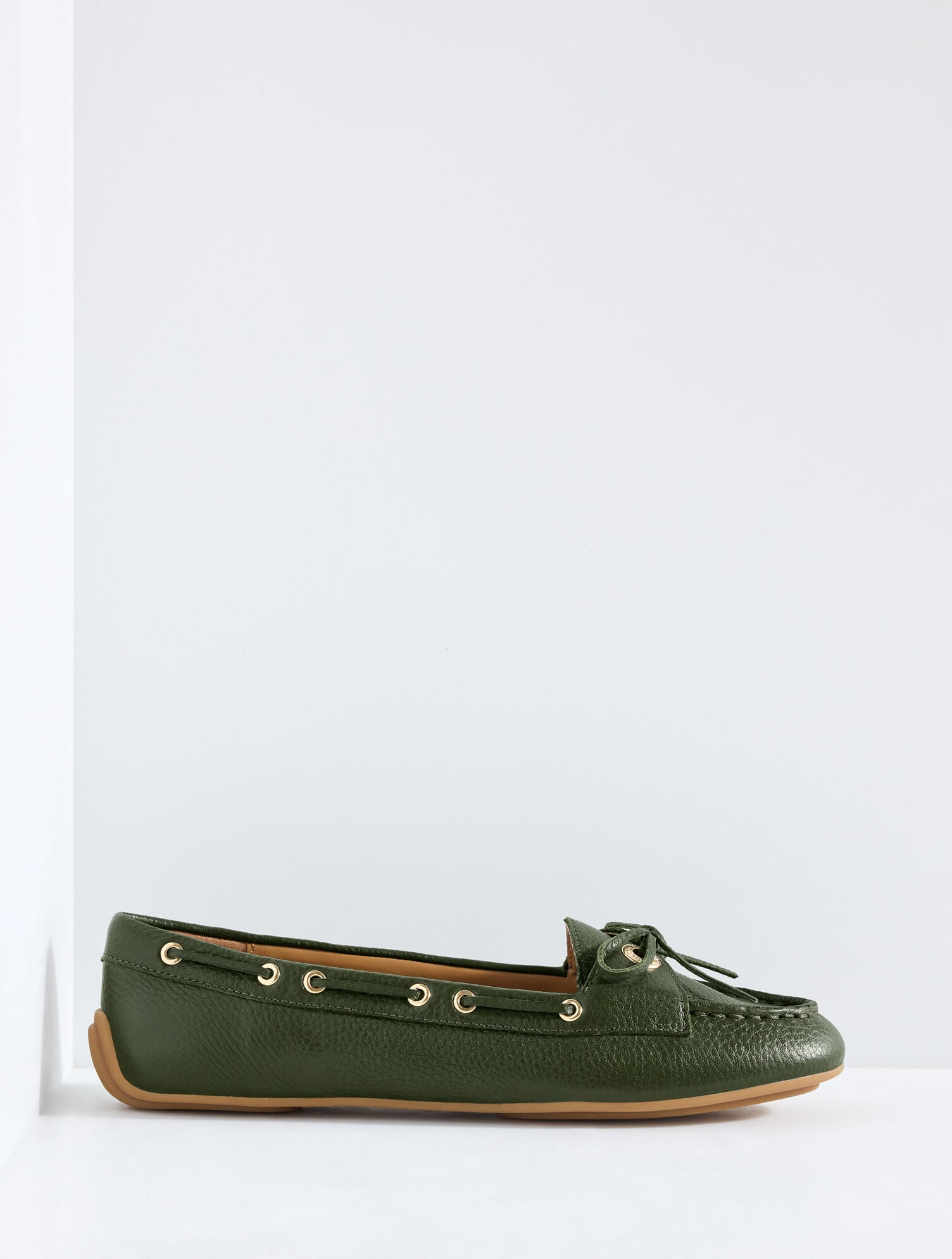 Everson Pebble Leather Driving Loafers - thumbnail 3
