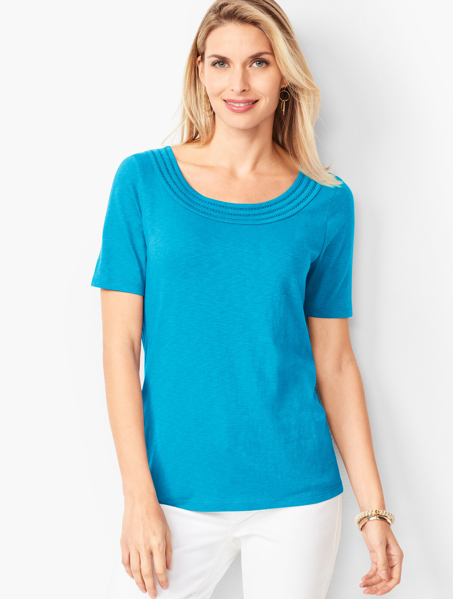 Lattice-Trim Tee