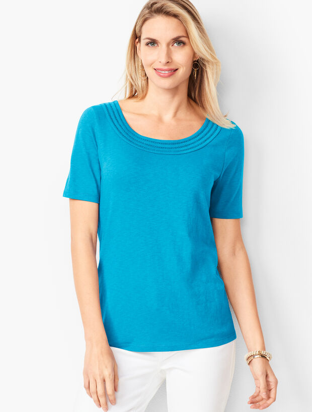 Lattice-Trim Tee