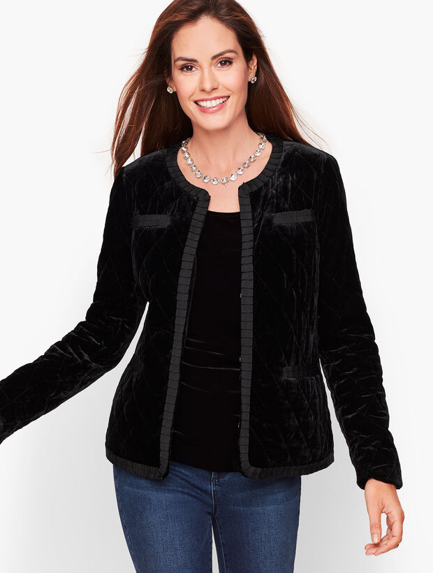 Quilted Velvet Jacket Talbots