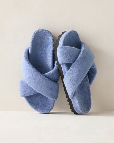 Criss-Cross Terry Slippers