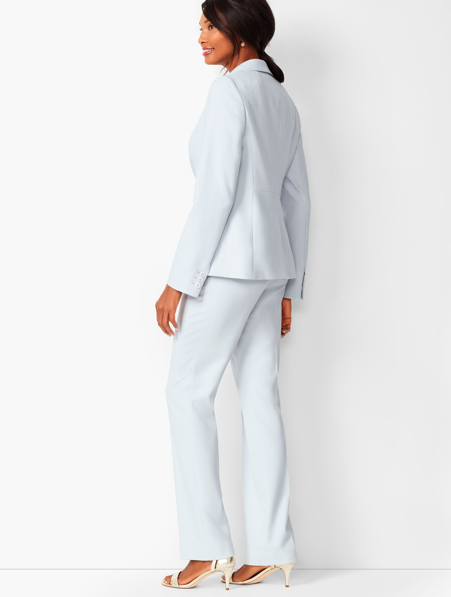 Italian Luxe Double-Cloth Single-Button Blazer