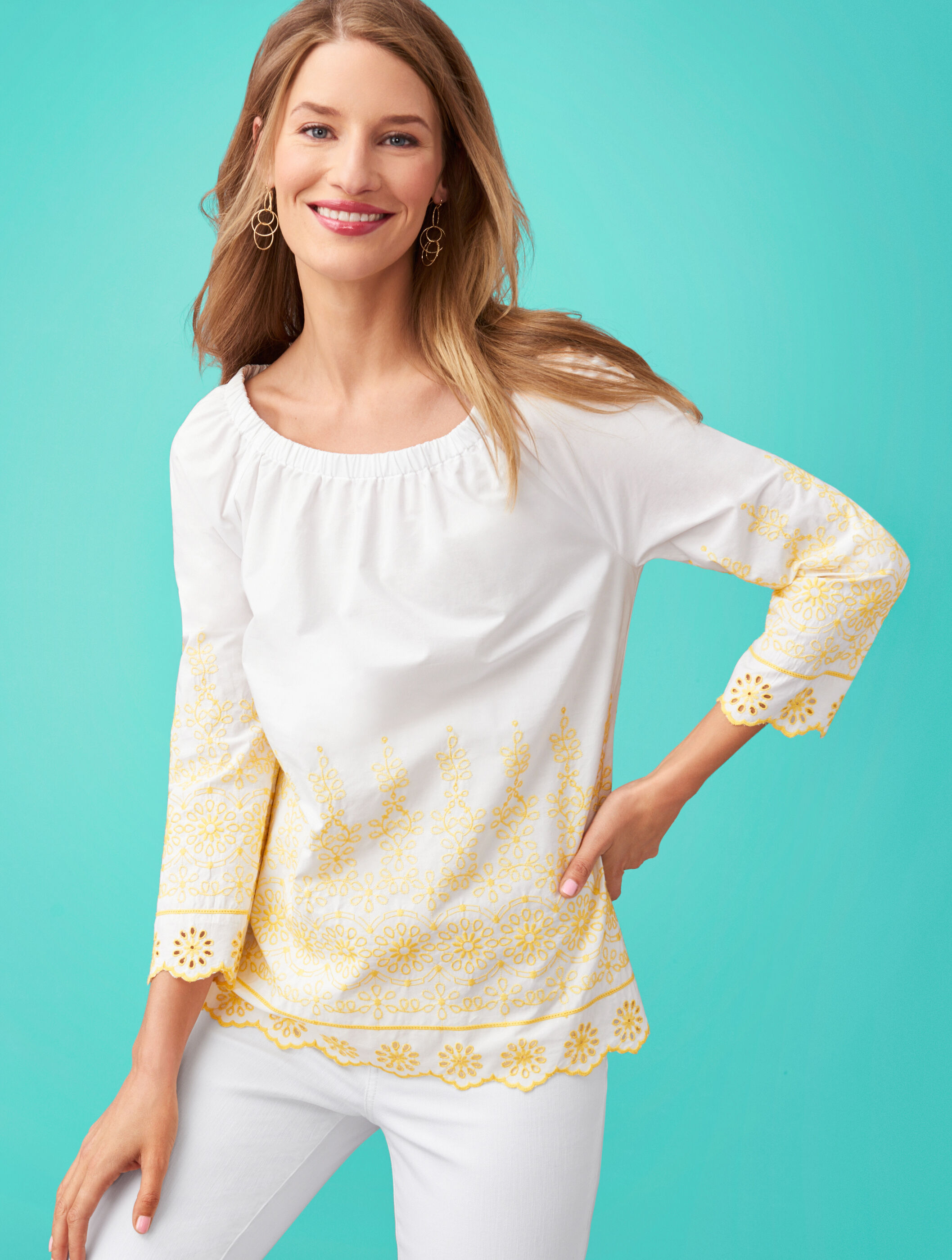 Talbots Tunic Embroidered-Eyelet Tunic | Talbots