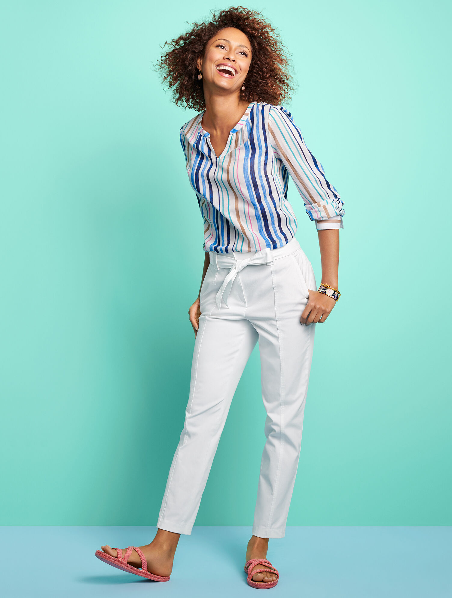 Tie Waist Chinos