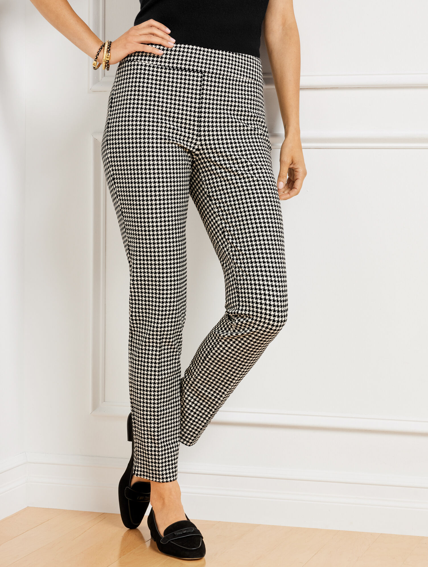Talbots Chatham Ankle Pants Bold Houndstooth Talbots