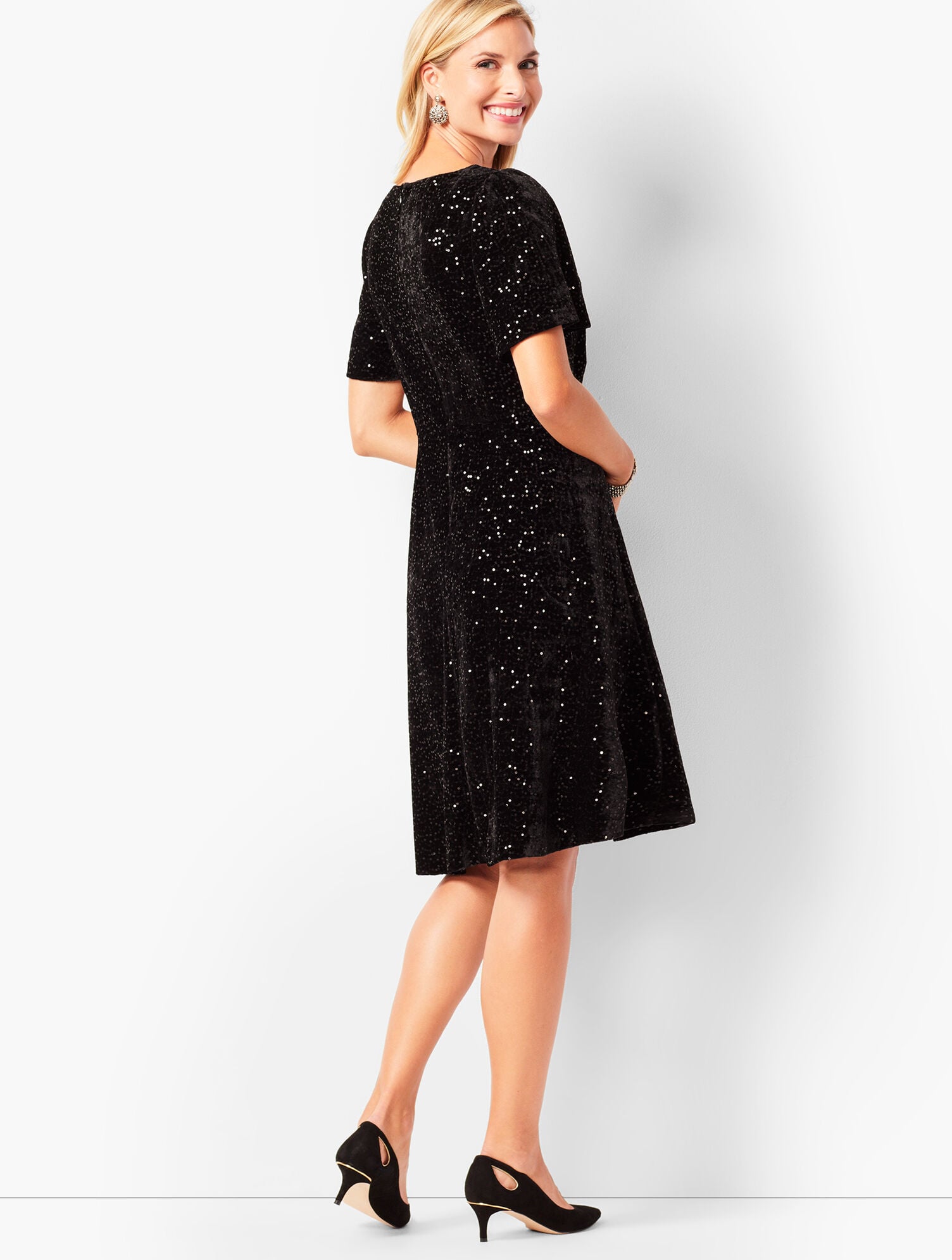 fit and flare sparkle dress FOCUS by SHANI