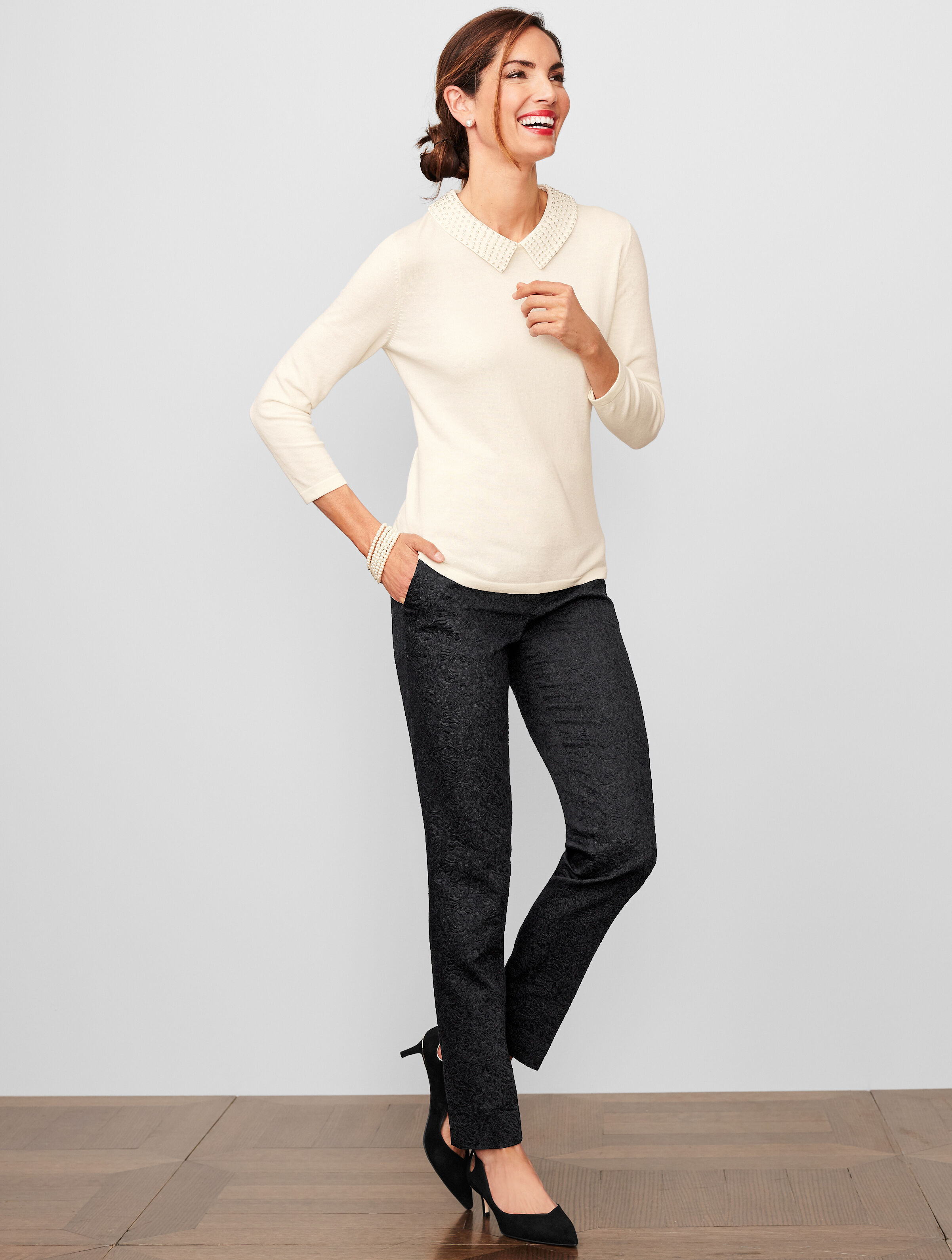 Pearl-Embellished Top