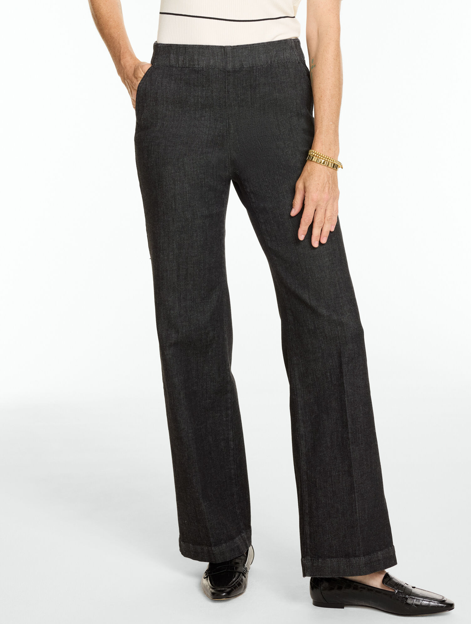 Trouser Pull-On Travel Jeans - Crescent Wash