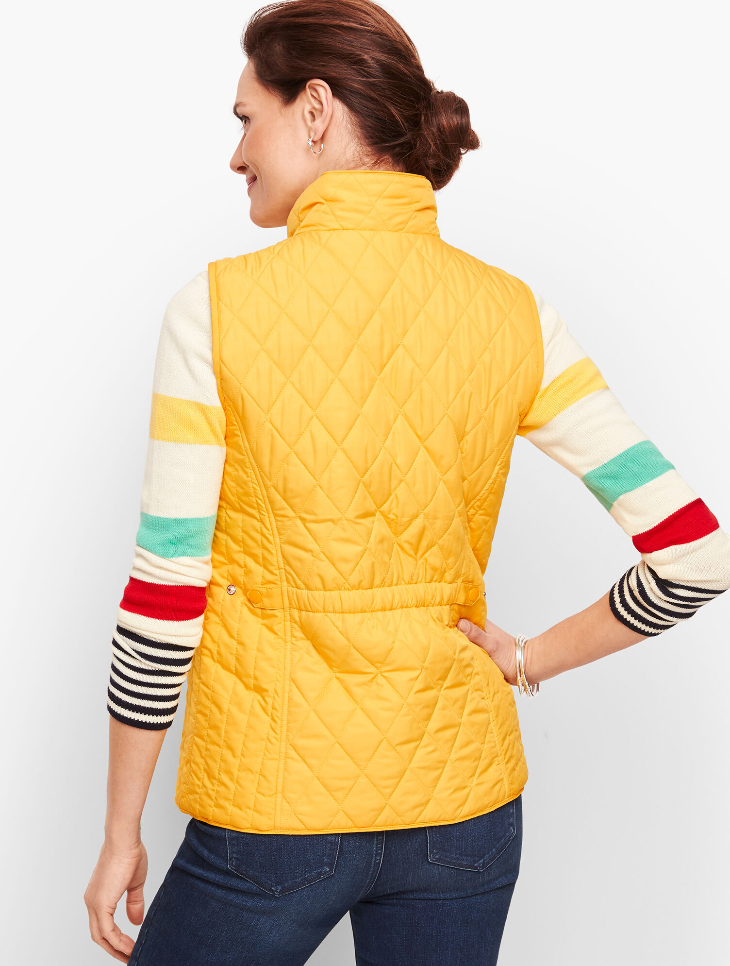 Diamond Quilted Vest - Solid