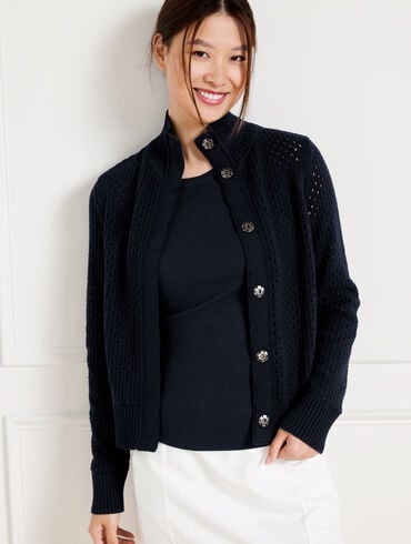 Coolmax&reg; Snap Button Sweater Jacket