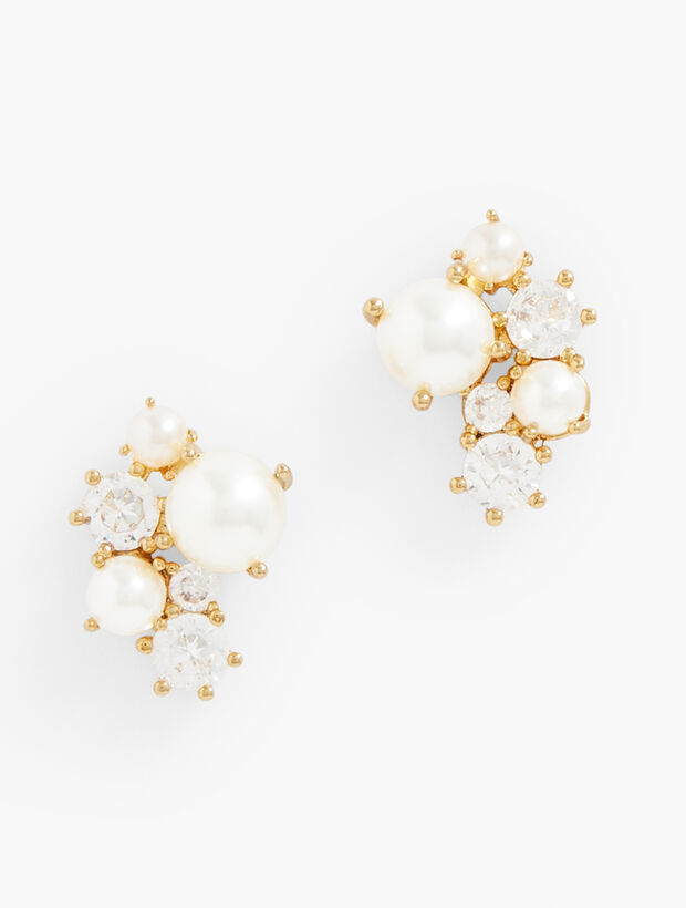 Ice Princess Cluster Stud Earrings | Talbots