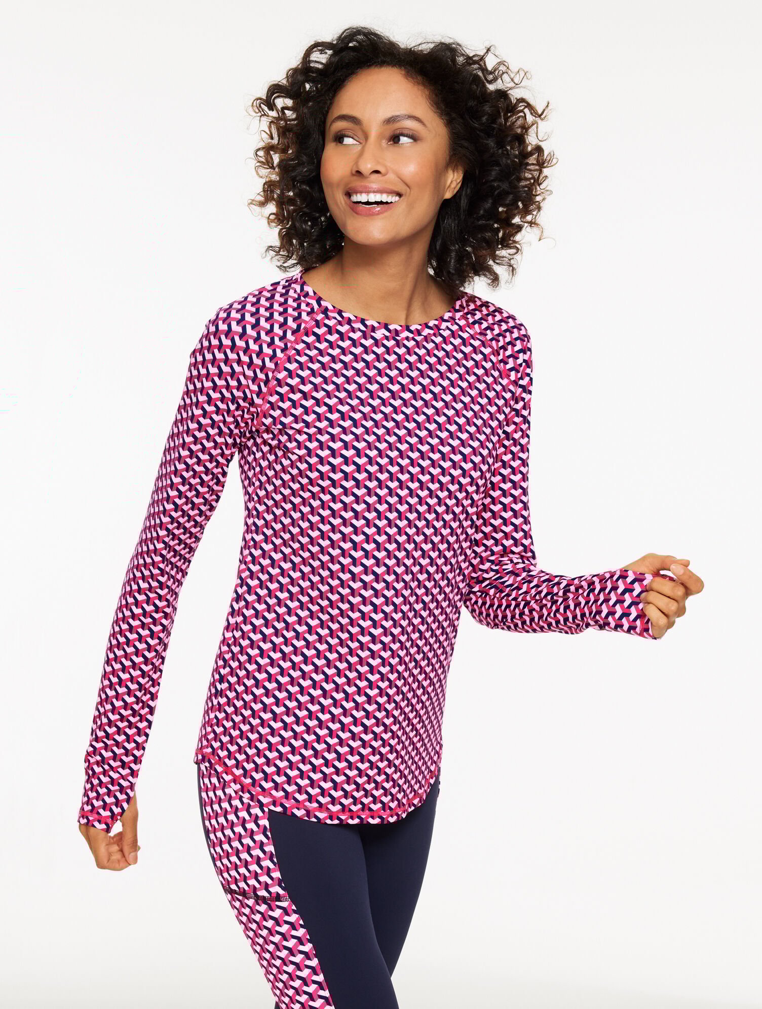 Performance Compression Crewneck Tee - Geo