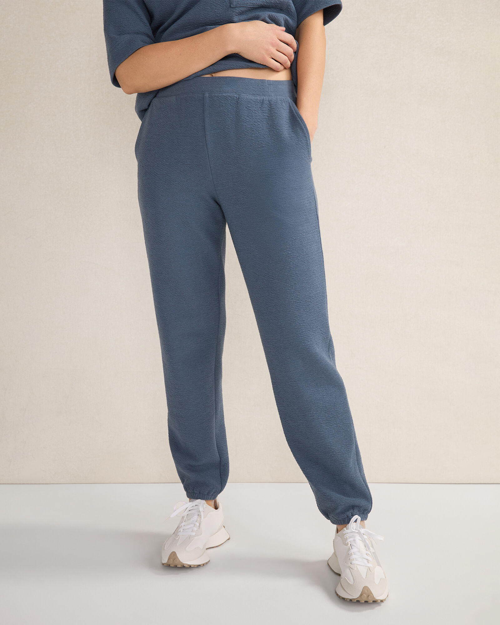 Cotton Blend Textured Joggers