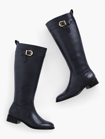 Tish Tie Leather Riding Boots