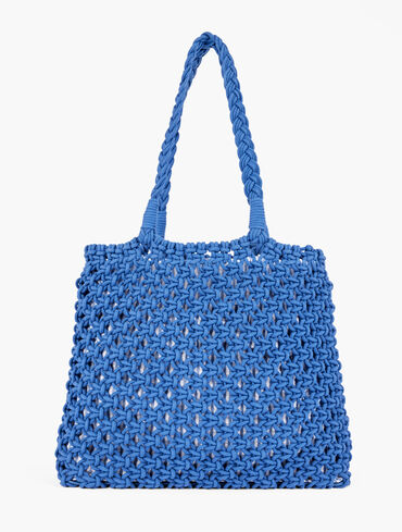 Knotted Cord Tote - Blue Iris