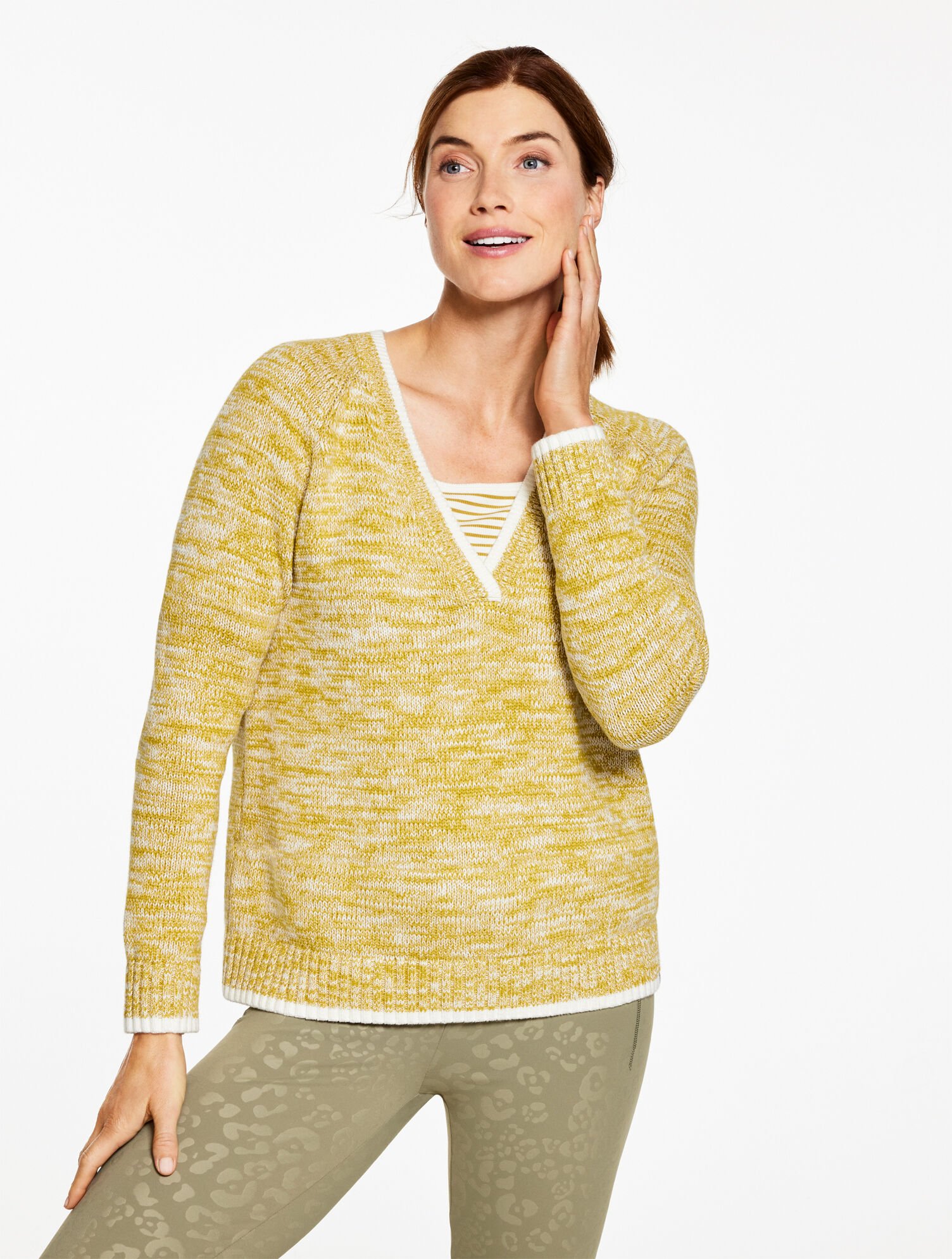 V-Neck Sweater - Marled | Talbots