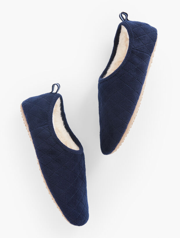 Skye Quilted Slippers - Brushed Flannel
