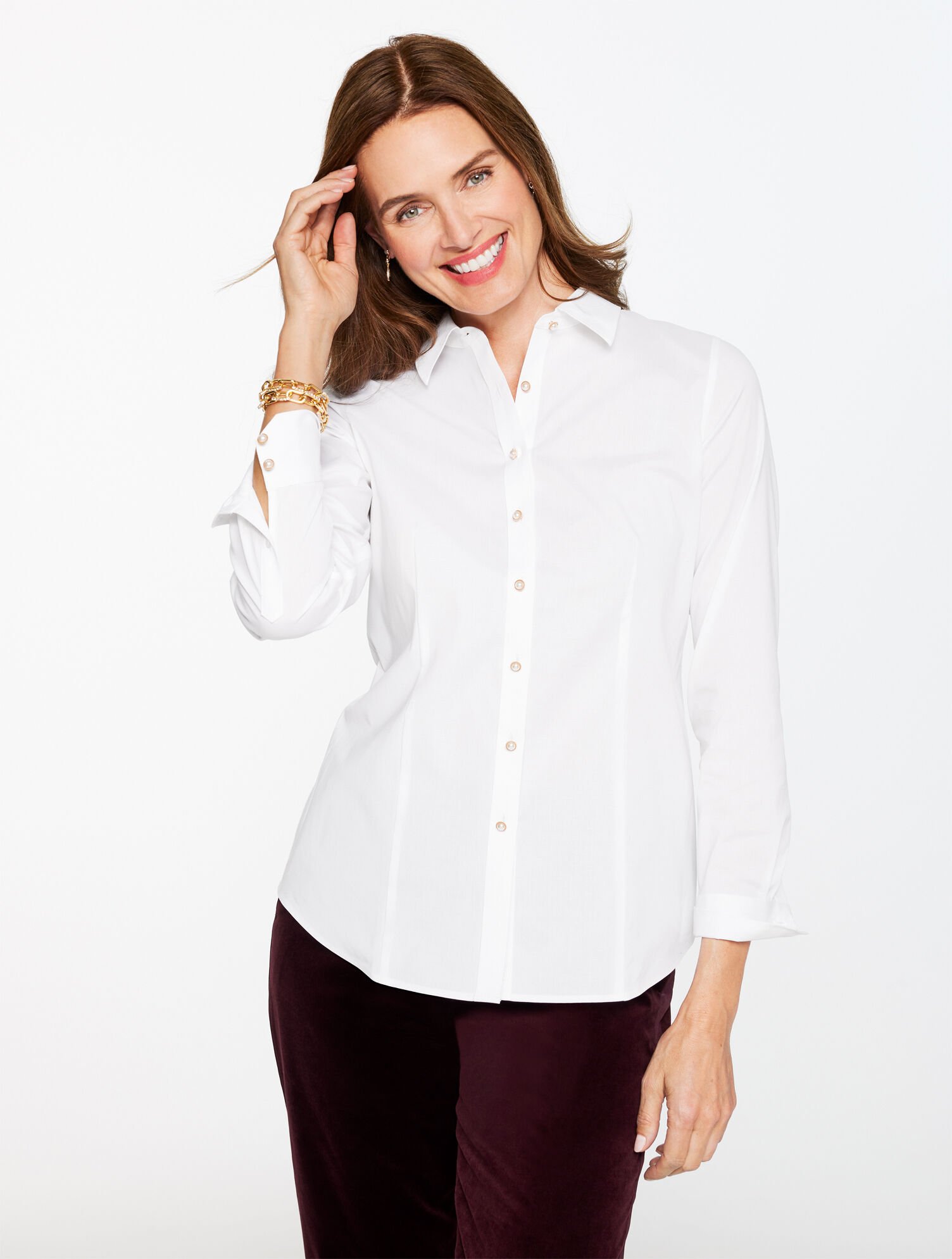 Non-Iron Perfect Shirt - Pearl Button
