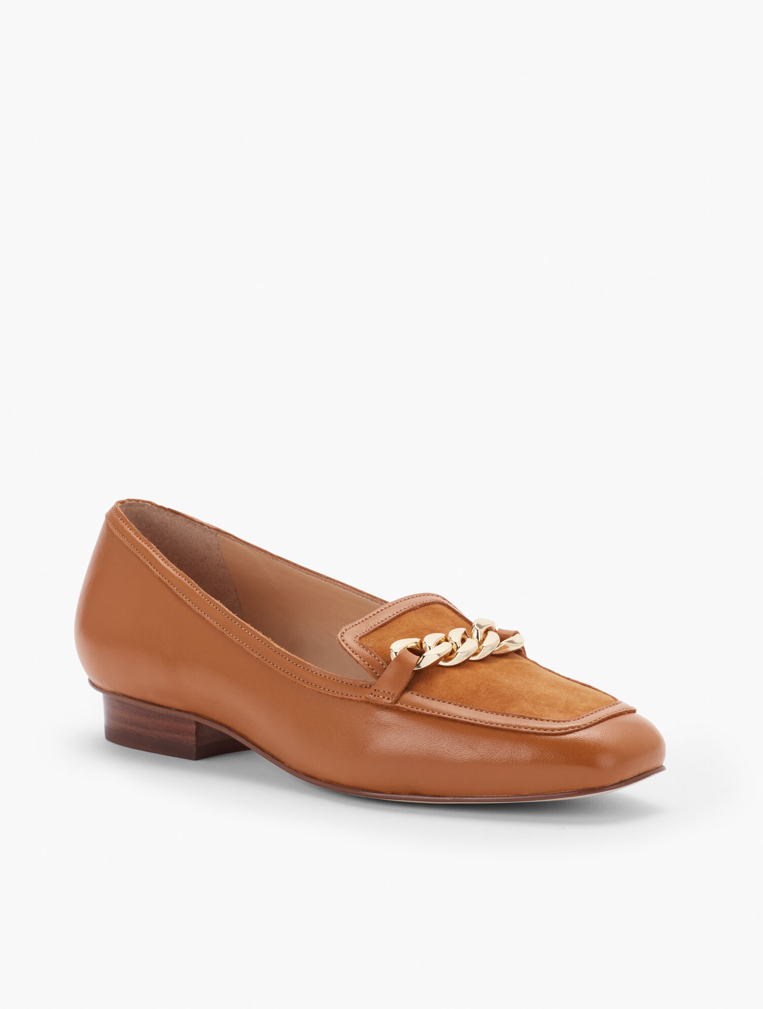 Estelle Chain Leather Loafers