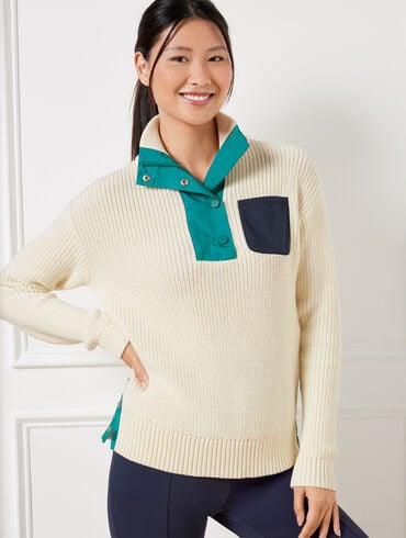 Coolmax Snap Half-Zip Sweater