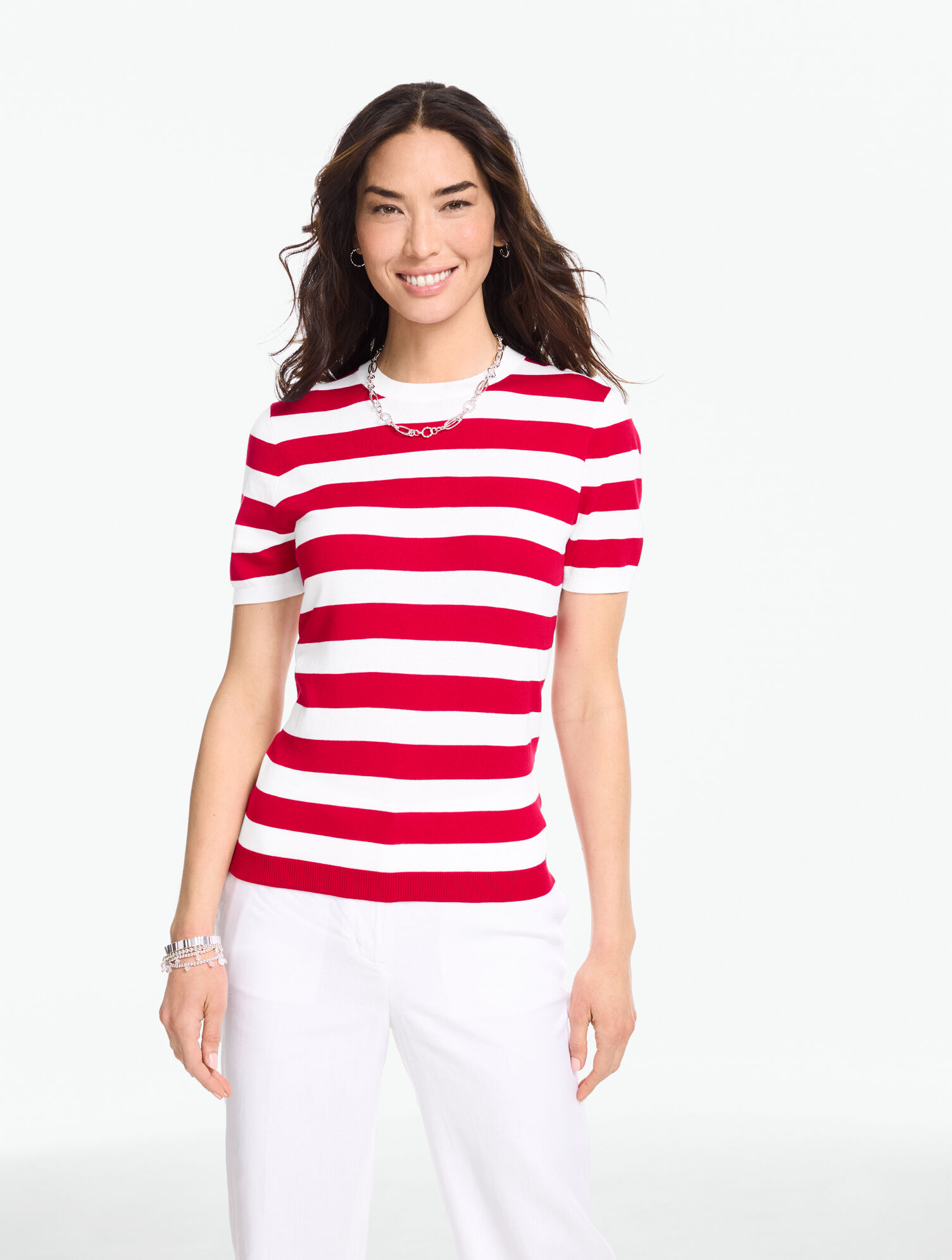 Short Sleeve Crewneck Sweater