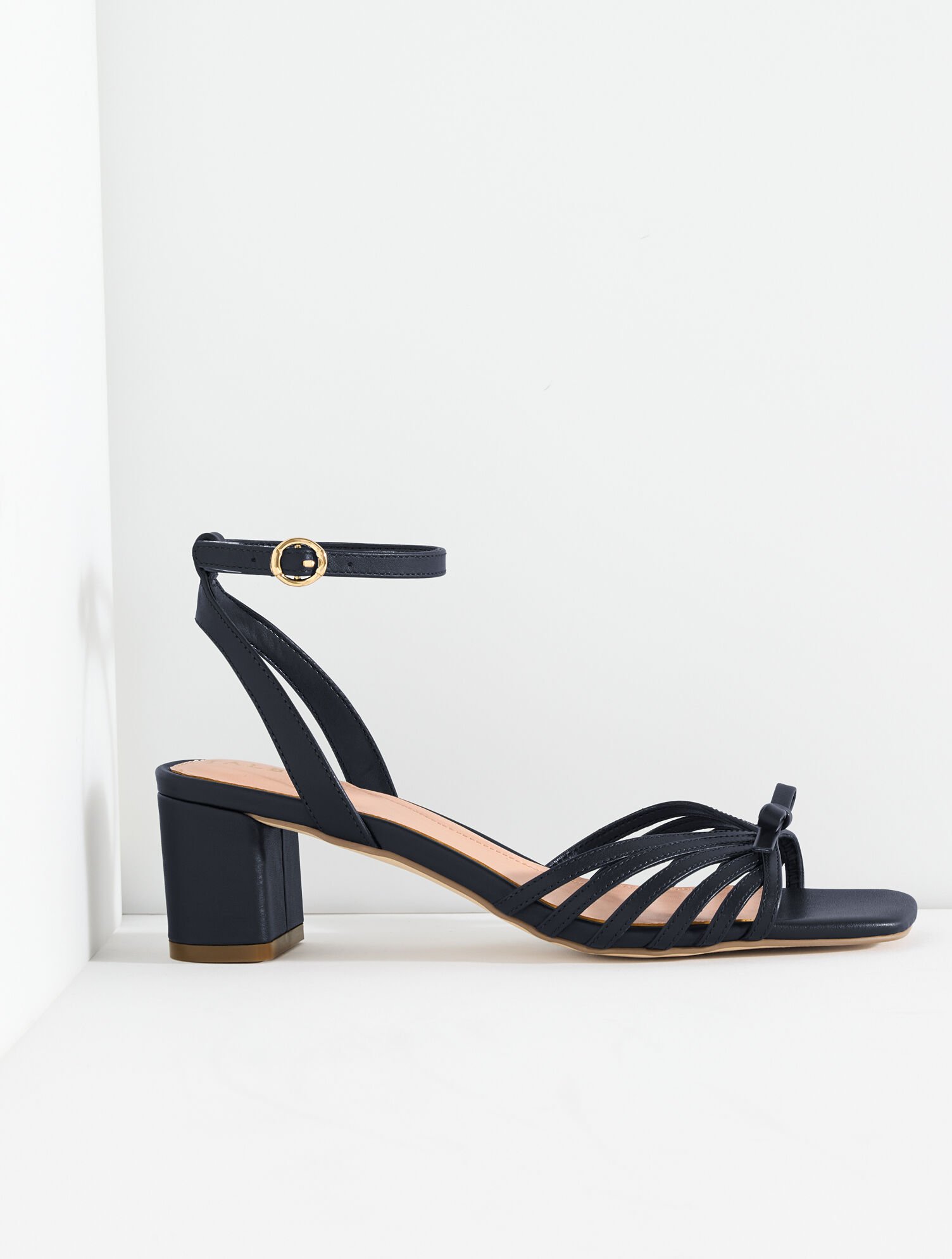 Lily Strappy Nappa Block Heel Sandals