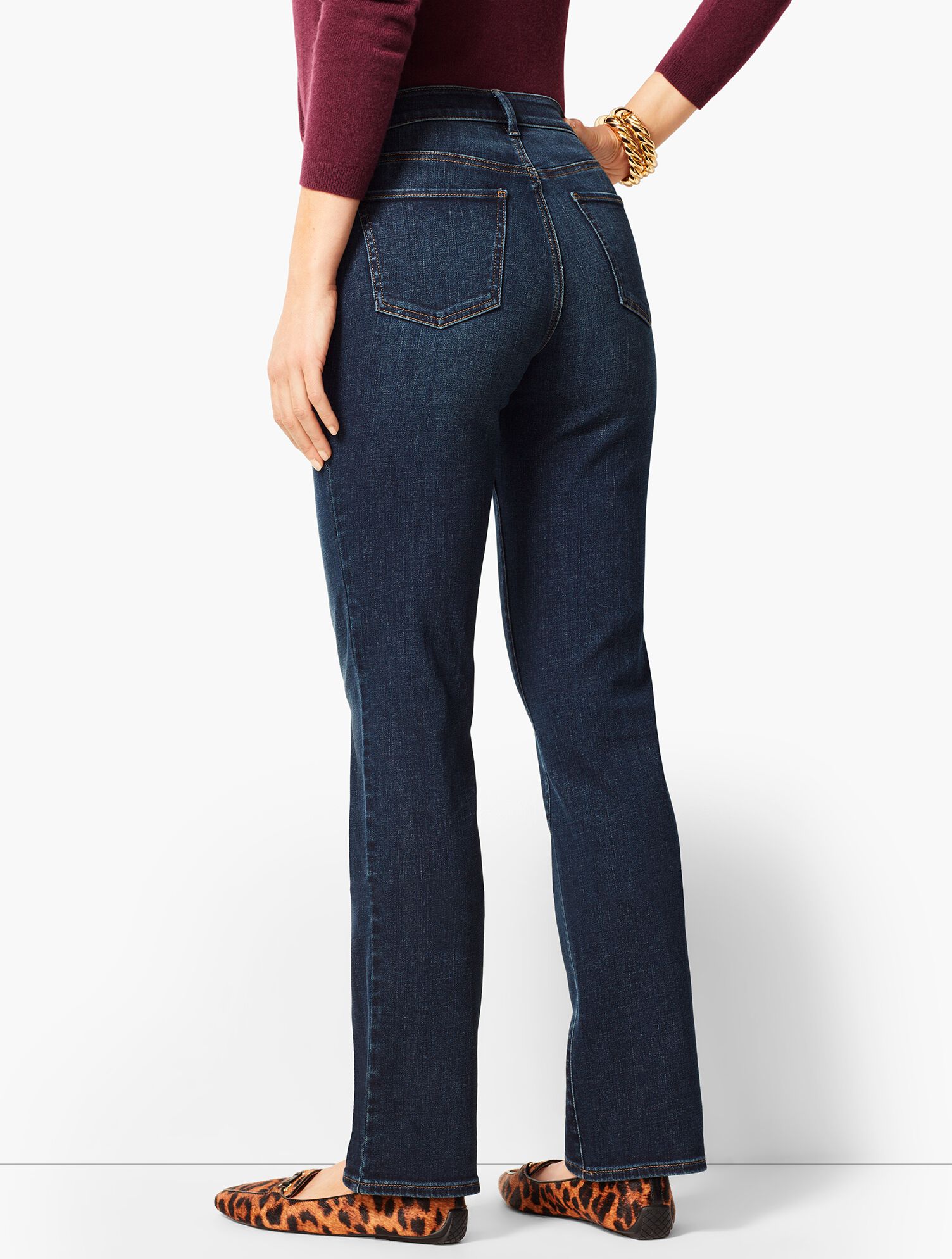 High-Waist Barely Boot Jeans Pioneer Wash Talbots