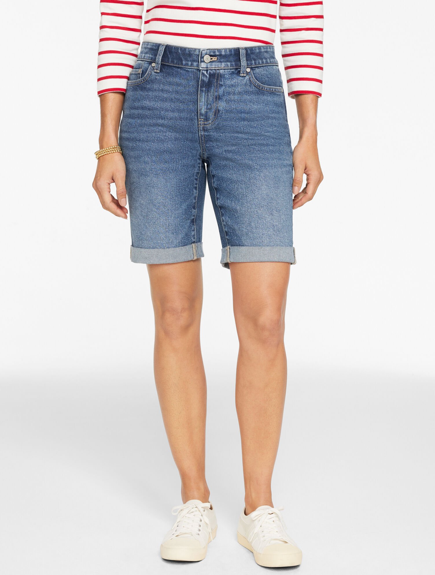 Girlfriend Denim Shorts - Eastham Wash