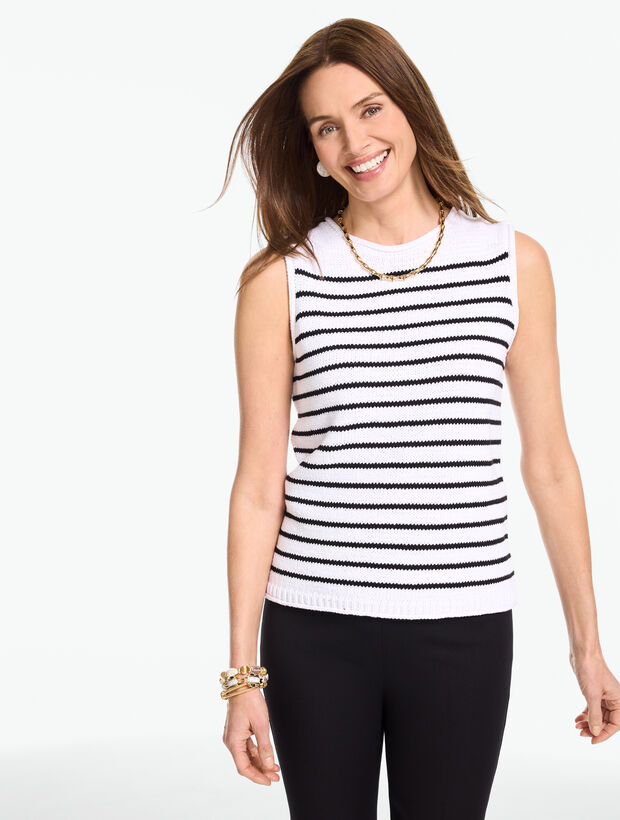 Roll Edge Sweater Shell - Stripe