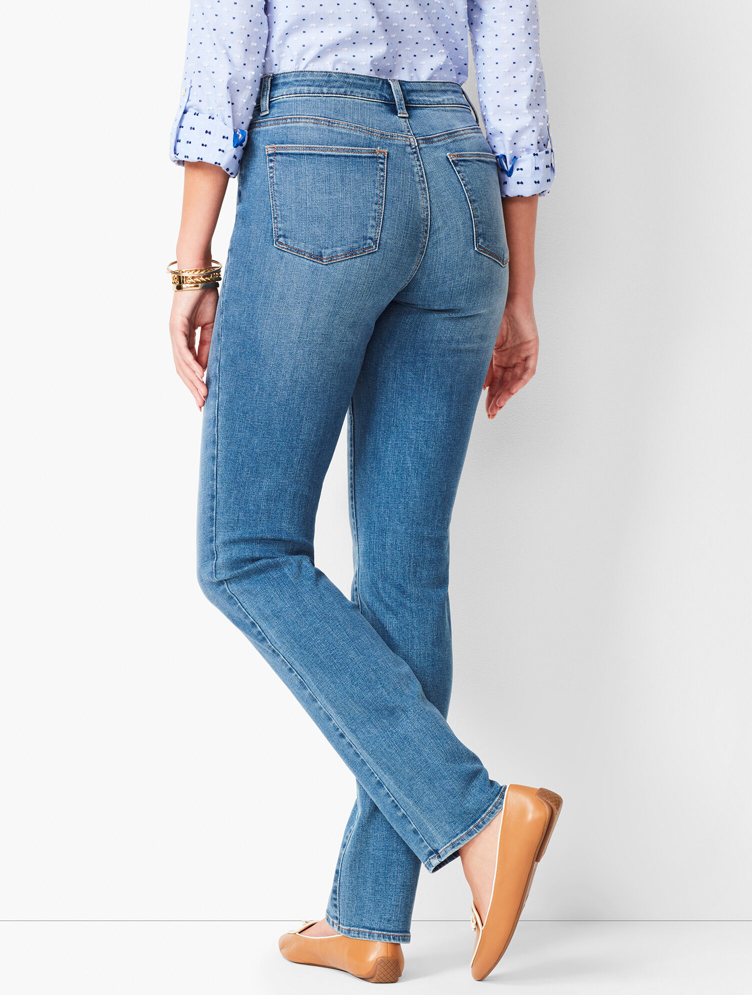 High-Waist Straight-Leg Jeans - Curvy Fit - Aurora Wash