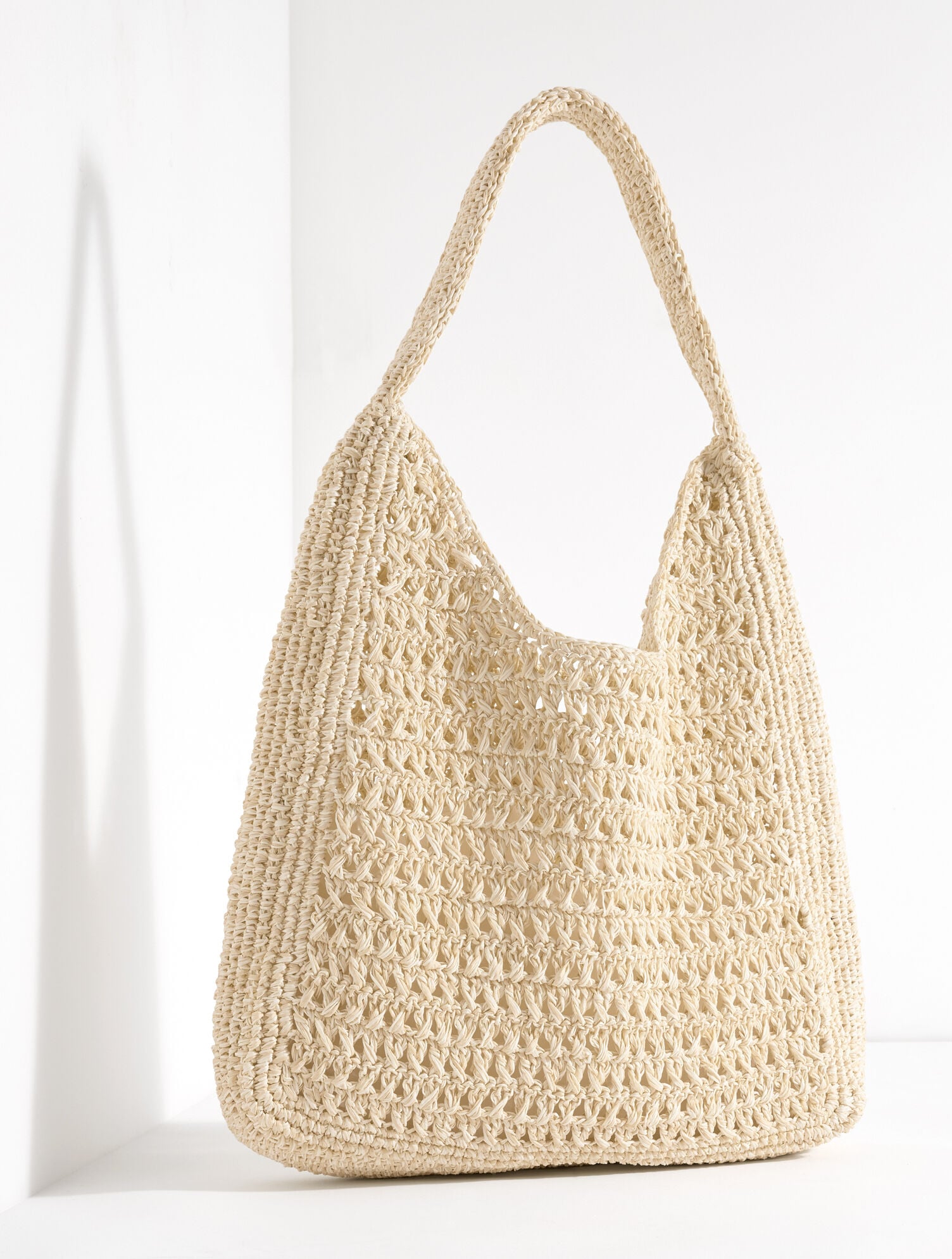 Raffia Hobo Bag