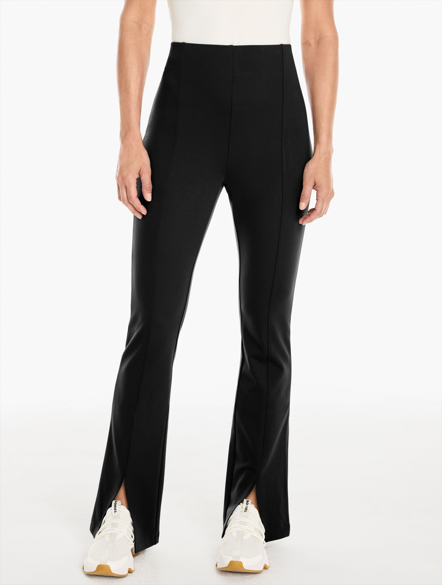 Tech Stretch Split Flare Leg Pants