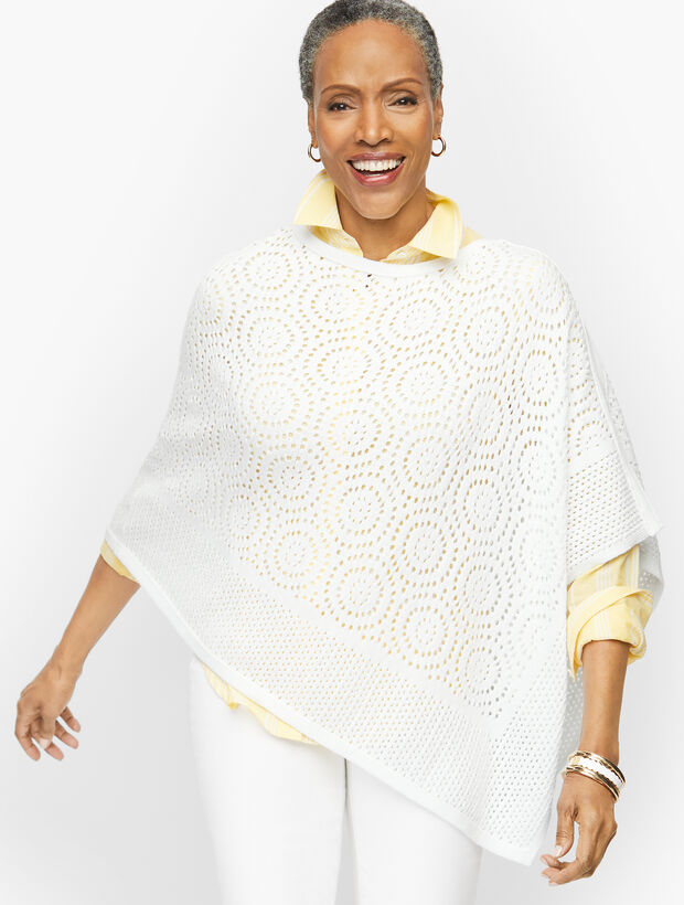 Plus Size Crochet Asymmetrical Poncho