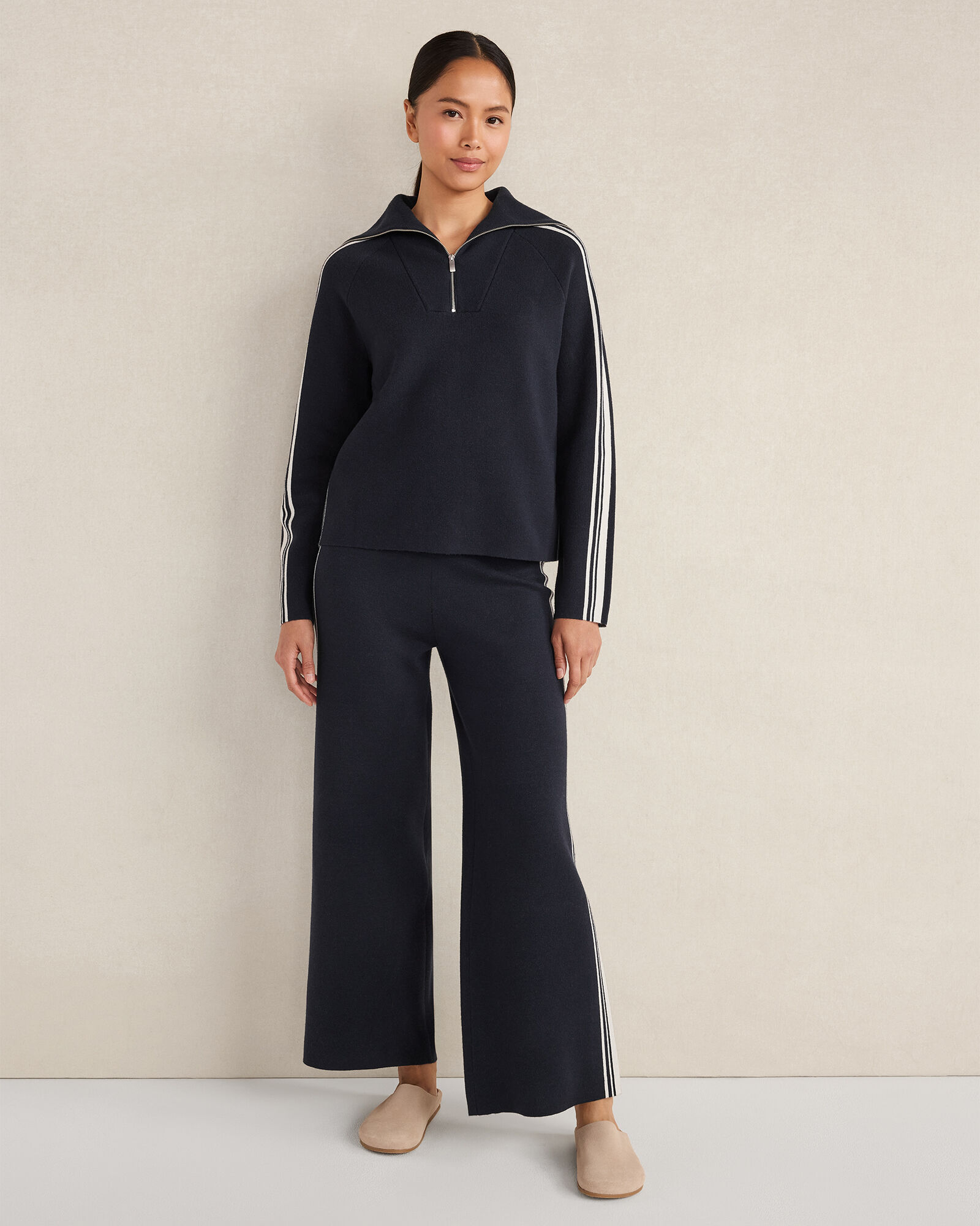 Sporty Stripe Straight Leg Pants